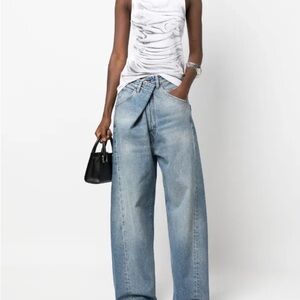 DARKPARK
Ines asymmetric wide-leg jeans